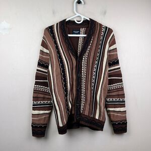 Abercrombie & Fitch Jacquard Stripe Knit Cardigan Men’s Size XS